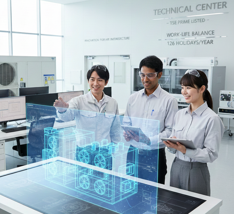 【キャリア採用　機械設計職】業界シェアNo.1！日本の空調インフラを支える東証プライム上場企業　外国人留学生採用