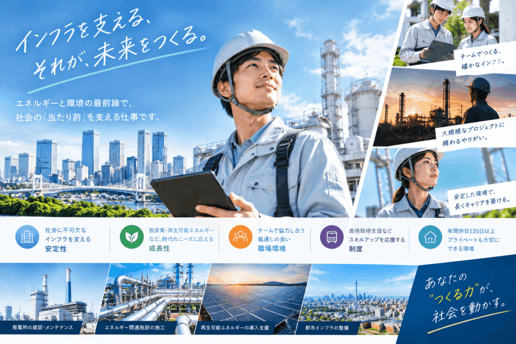 【27卒留学生採用/N2】日本トップの電力会社グループで日本のインフラを支える施工管理/プライム上場企業/正社員/ビザサポート！　