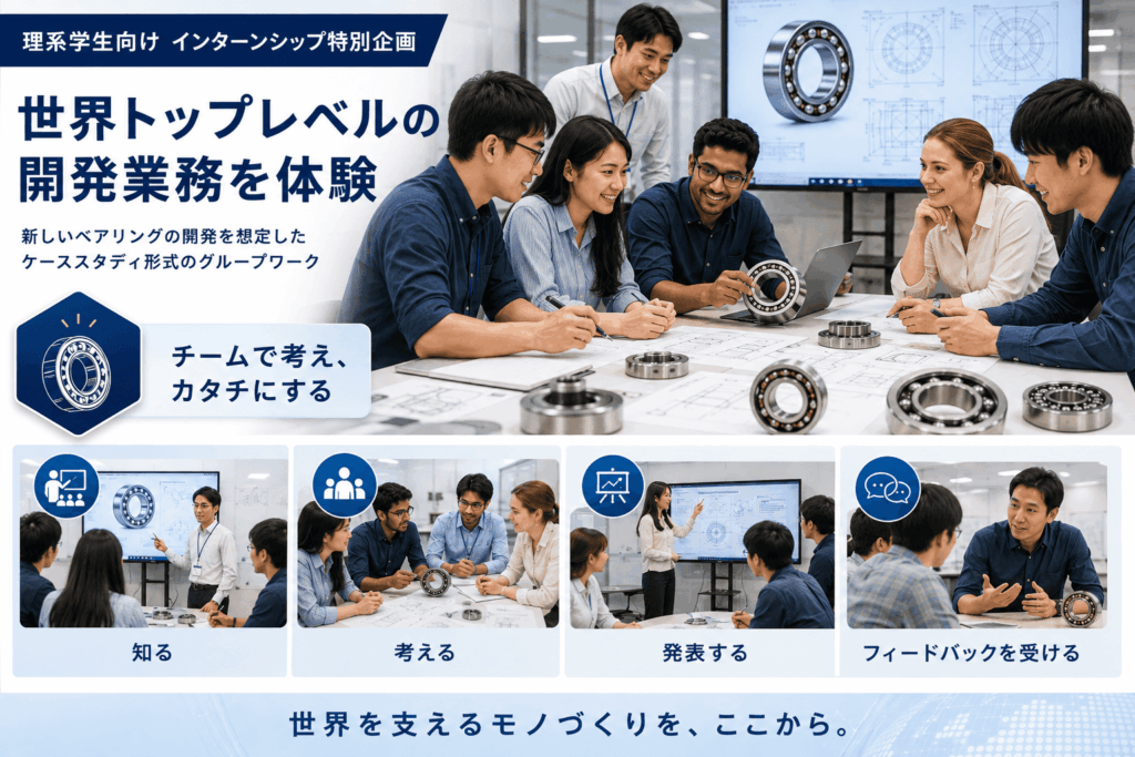 【理系留学生限定】東京・大阪・オンラインで開催！プロの技術者から学べるベアリング開発グループワーク　外国人留学生