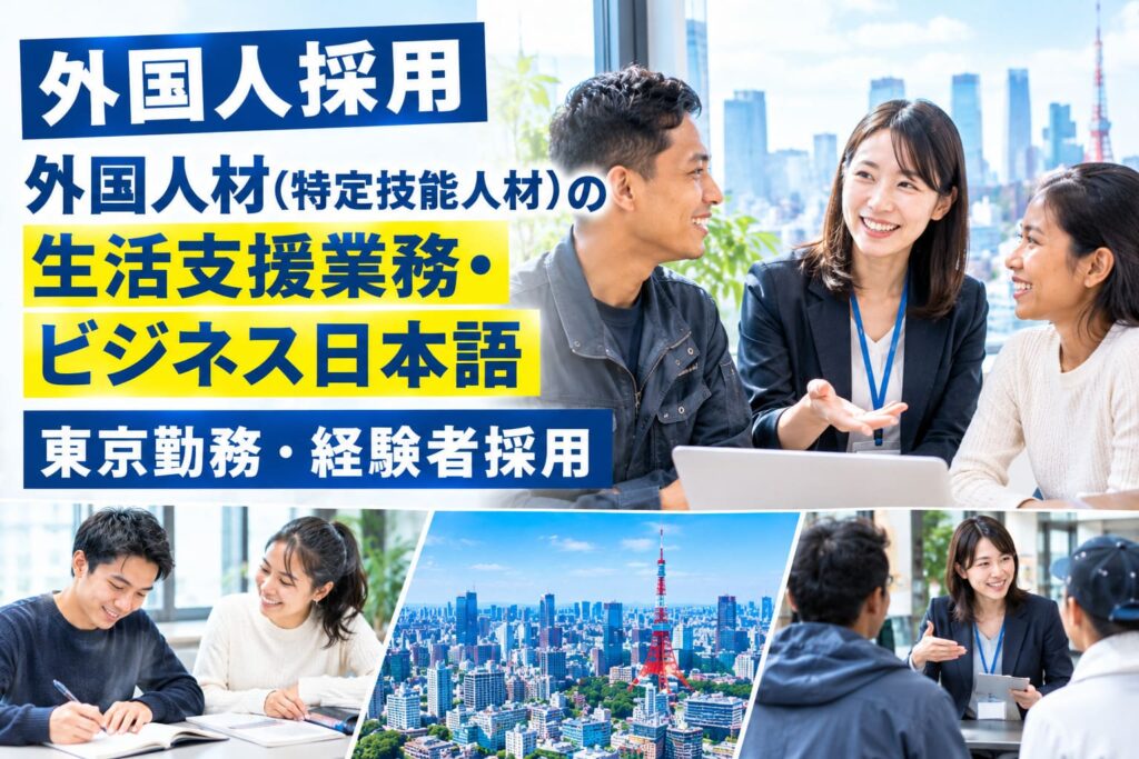 【外国人採用】企業営業・外国人材（特定技能人材）の生活支援業務・東京勤務・経験者採用